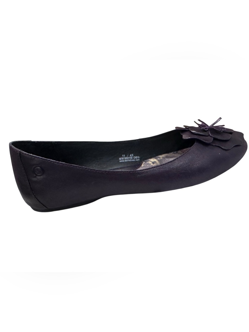 Women’s BORN Lovely Viola Deep Purple Ballet Leather Flats Shoes Size 11 - Picture 4 of 8